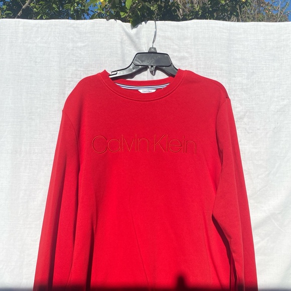 Calvin Klein Other - Calvin Klein Red Crew Neck Sweatshirt Pullover Mens Size L
